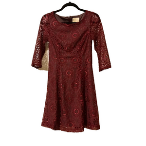 ModCloth red lace 3/4 sleeve dress, XXS